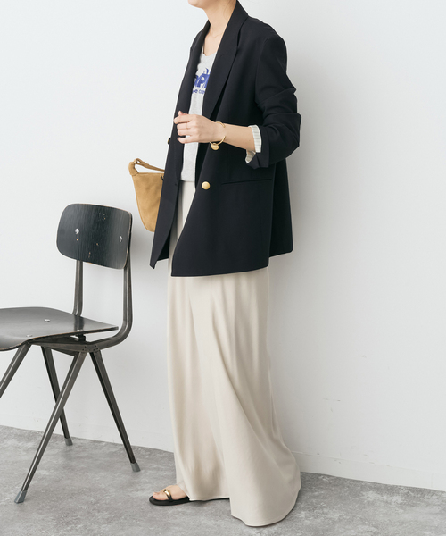 Spick & Span(スピックアンドスパン)の「ウォッシャブルキュプラ マキシスカート(スカート・レディース・チャコールグレー/モカ/ベージュ・36/38)」の9枚目の写真