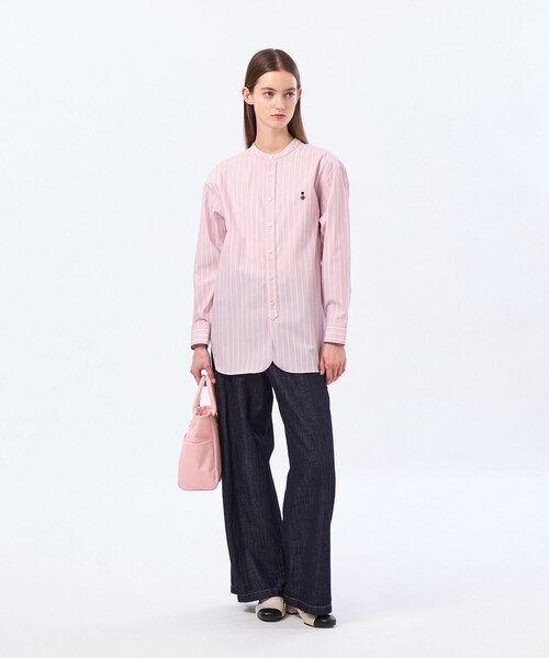MACKINTOSH PHILOSOPHY(マッキントッシュ フィロソフィー)の「バッキンガムベア バンドカラーシャツ(シャツ/ブラウス・レディース・ピンク系その他2/パープル/グリーン系その他/ライトブルー・38)」の5枚目の写真