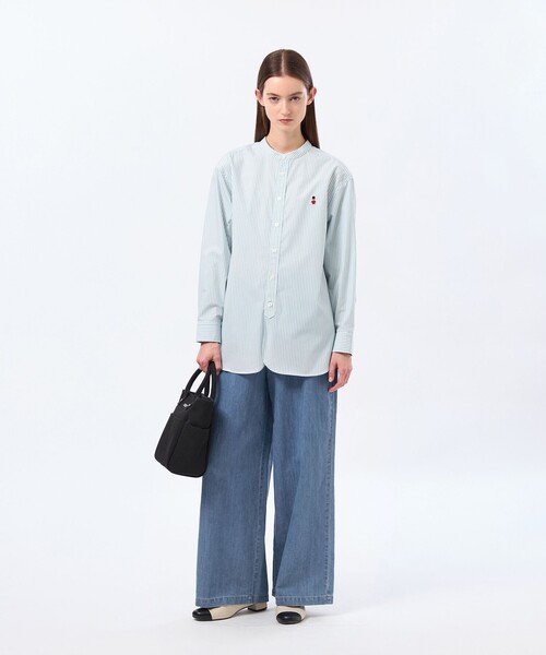 MACKINTOSH PHILOSOPHY(マッキントッシュ フィロソフィー)の「バッキンガムベア バンドカラーシャツ(シャツ/ブラウス・レディース・ピンク系その他2/パープル/グリーン系その他/ライトブルー・38)」の8枚目の写真