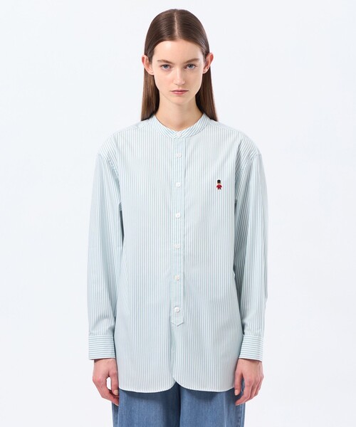 MACKINTOSH PHILOSOPHY(マッキントッシュ フィロソフィー)の「バッキンガムベア バンドカラーシャツ(シャツ/ブラウス・レディース・ピンク系その他2/パープル/グリーン系その他/ライトブルー・38)」の9枚目の写真