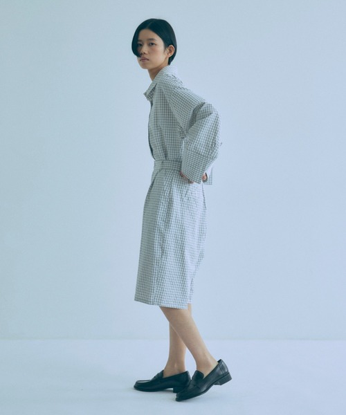 EN NEUME(エンノイム)の「【Set Up】Soft Seersucker Half Pants / 【セットアップ対応】シアサッカーハーフパンツ(その他パンツ・レディース・ブルー/アイボリー/ベージュ・FREE)」の12枚目の写真
