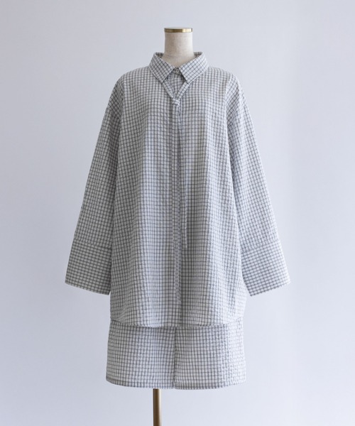 EN NEUME(エンノイム)の「【Set Up】Soft Seersucker Half Pants / 【セットアップ対応】シアサッカーハーフパンツ(その他パンツ・レディース・ブルー/アイボリー/ベージュ・FREE)」の18枚目の写真