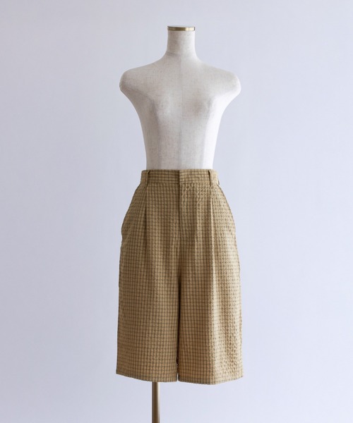 EN NEUME(エンノイム)の「【Set Up】Soft Seersucker Half Pants / 【セットアップ対応】シアサッカーハーフパンツ(その他パンツ・レディース・ブルー/アイボリー/ベージュ・FREE)」の19枚目の写真