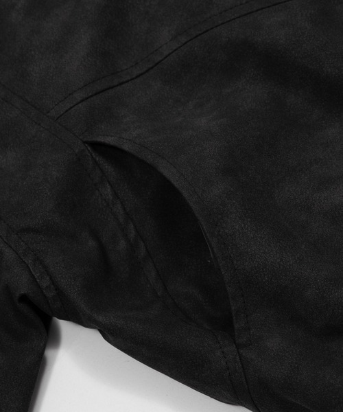 Figments（フィグメンツ）の「合皮フーデッドブルゾン（ブルゾン・レディース・ブラック・X-LARGE/LARGE）」の5枚目の写真