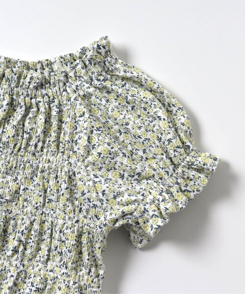 Seraph（セラフ）の「フリルシャーリングトップス_ジュニア対応（Tシャツ/カットソー・キッズ・チャコール/オフホワイト/レモンイエロー・140/130/120/110/100/90/80）」の6枚目の写真