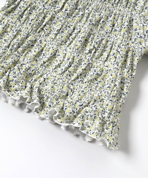 Seraph（セラフ）の「フリルシャーリングトップス_ジュニア対応（Tシャツ/カットソー・キッズ・チャコール/オフホワイト/レモンイエロー・140/130/120/110/100/90/80）」の7枚目の写真