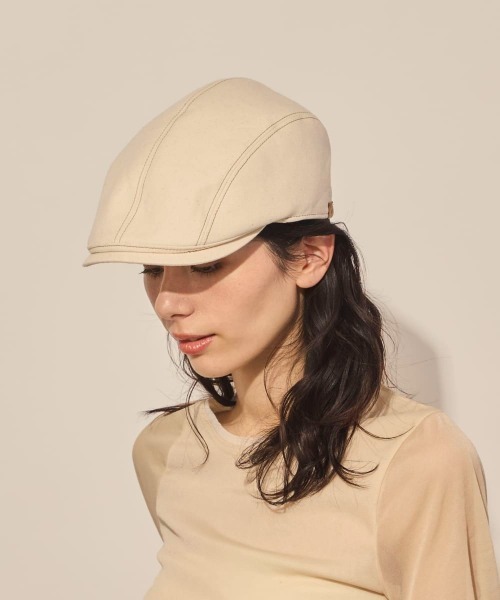 arth（アース）の「arth  Canvas Stitch Hunting / アース（ハンチング/ベレー帽・レディース・ネイビー/ナチュラル・M/57.5cm）」の5枚目の写真