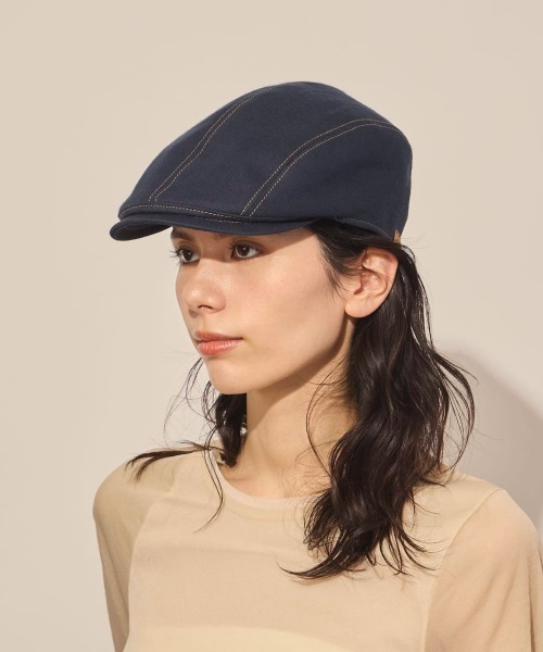 arth（アース）の「arth  Canvas Stitch Hunting / アース（ハンチング/ベレー帽・レディース・ネイビー/ナチュラル・M/57.5cm）」の9枚目の写真