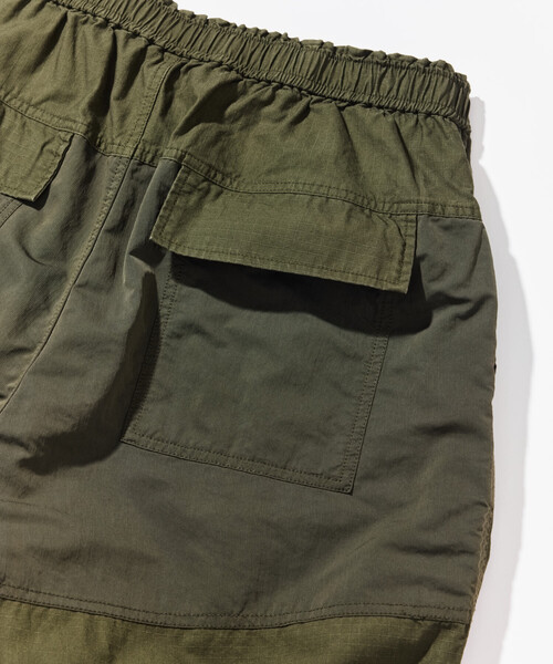 人気NAUTICA ワイドカーゴパンツ オリーブ 新品タグ付き 定価17930円 セール】NAUTICA/ノーティカ リップストップ ナイロン切り替え カーゴ