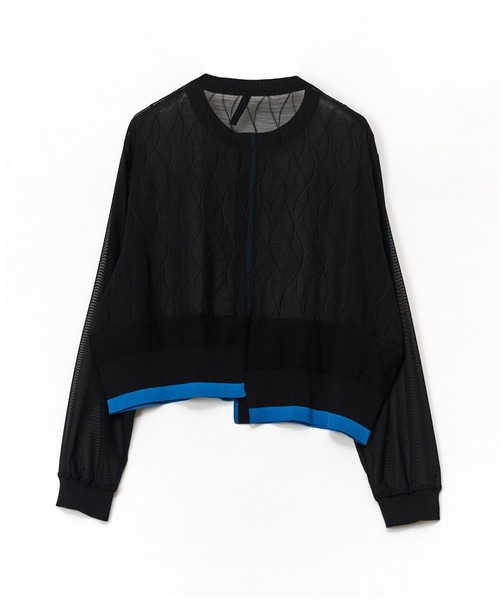 AULA AILA（アウラアイラ）の「シアードッキング３ボタンカーディガン（カーディガン/ボレロ・レディース・ライム/ブラック/アイボリー・0）」の21枚目の写真