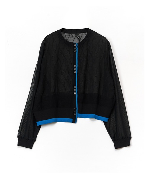 AULA AILA（アウラアイラ）の「シアードッキング３ボタンカーディガン（カーディガン/ボレロ・レディース・ライム/ブラック/アイボリー・0）」の20枚目の写真