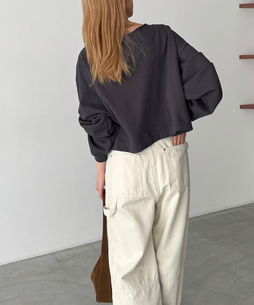 CANAL JEAN（キャナルジーン）の「El mar　カットオフオフショルスウェット（スウェット・レディース・グレー/チャコールグレー/ブルー・ONE SIZE）」の5枚目の写真