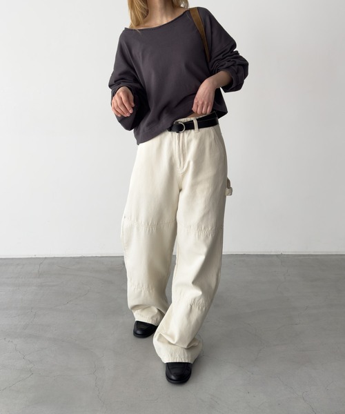 CANAL JEAN（キャナルジーン）の「El mar　カットオフオフショルスウェット（スウェット・レディース・グレー/チャコールグレー/ブルー・ONE SIZE）」の6枚目の写真