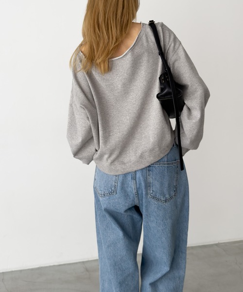 CANAL JEAN（キャナルジーン）の「El mar　カットオフオフショルスウェット（スウェット・レディース・グレー/チャコールグレー/ブルー・ONE SIZE）」の8枚目の写真