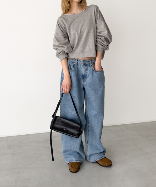 CANAL JEAN（キャナルジーン）の「El mar　カットオフオフショルスウェット（スウェット・レディース・グレー/チャコールグレー/ブルー・ONE SIZE）」の9枚目の写真