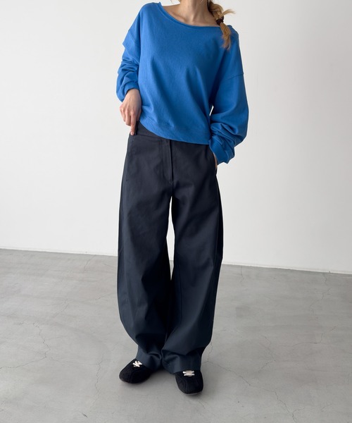 CANAL JEAN（キャナルジーン）の「El mar　カットオフオフショルスウェット（スウェット・レディース・グレー/チャコールグレー/ブルー・ONE SIZE）」の11枚目の写真