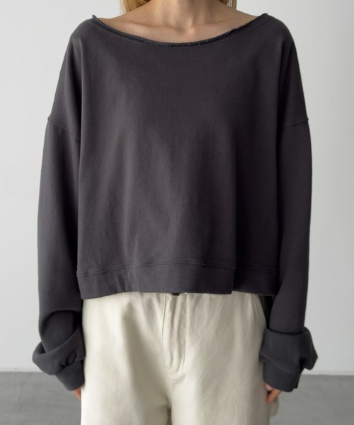 CANAL JEAN（キャナルジーン）の「El mar　カットオフオフショルスウェット（スウェット・レディース・グレー/チャコールグレー/ブルー・ONE SIZE）」の12枚目の写真