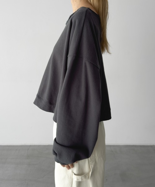 CANAL JEAN（キャナルジーン）の「El mar　カットオフオフショルスウェット（スウェット・レディース・グレー/チャコールグレー/ブルー・ONE SIZE）」の13枚目の写真