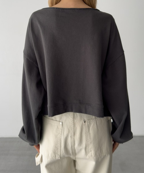 CANAL JEAN（キャナルジーン）の「El mar　カットオフオフショルスウェット（スウェット・レディース・グレー/チャコールグレー/ブルー・ONE SIZE）」の14枚目の写真