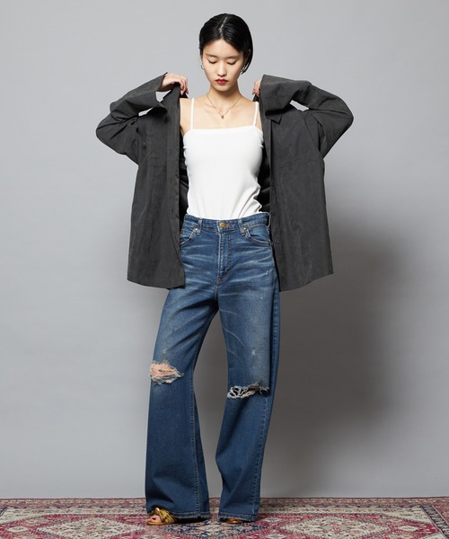 Lee（リー）の「Lee/リー【SPECIAL EDITION】STANDARD WARDROBE ワイドデニムパンツ【ストレッチデニム】（デニムパンツ・レディース・ブルー/ライトインディゴブルー・X-SMALL/SMALL/MEDIUM）」の21枚目の写真