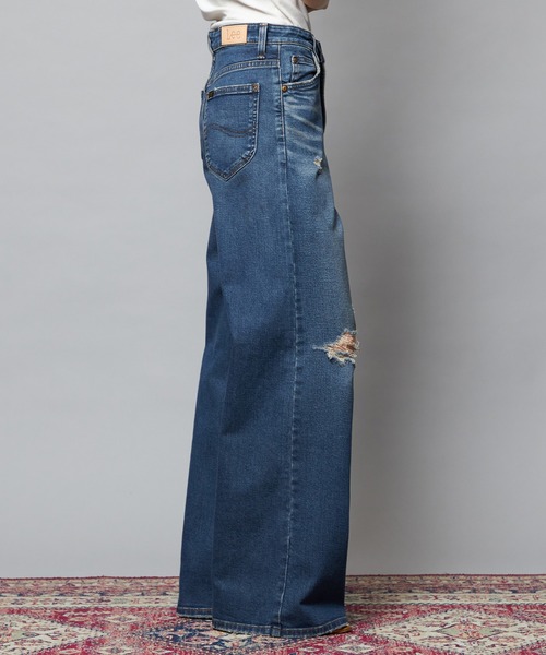 Lee（リー）の「Lee/リー【SPECIAL EDITION】STANDARD WARDROBE ワイドデニムパンツ【ストレッチデニム】（デニムパンツ・レディース・ブルー/ライトインディゴブルー・X-SMALL/SMALL/MEDIUM）」の8枚目の写真