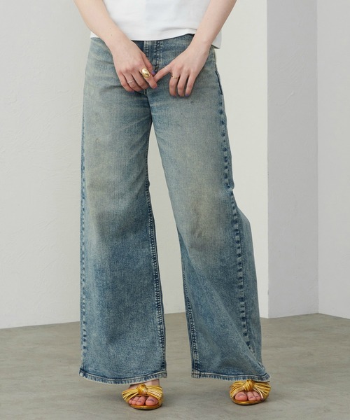 Lee（リー）の「Lee/リー【SPECIAL EDITION】STANDARD WARDROBE ワイドデニムパンツ【ストレッチデニム】（デニムパンツ・レディース・ブルー/ライトインディゴブルー・X-SMALL/SMALL/MEDIUM）」の22枚目の写真