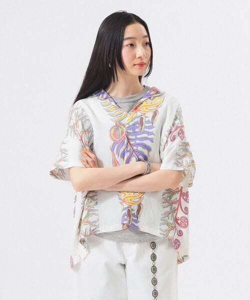 SUN SURF(サンサーフ)の「【8/6再値下げ】【別注】SUN SURF / セーラー シャツ(シャツ/ブラウス・レディース・ピンク/ホワイト・ONE SIZE)」の2枚目の写真