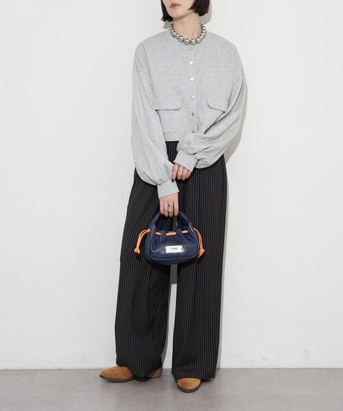 GRAIN（グレイン）の「【GRAIN/グレイン】ヴィンテージステッチミニ巾着ハンドバッグ（ショルダーバッグ・レディース・ネイビー/ブラウン/レッド・FREE）」の21枚目の写真