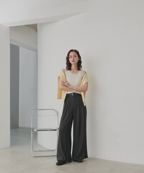 ad thie（アドティエ）の「アソート クルーネック レース タンクトップ（タンクトップ・レディース・アイボリー/ブラック/ドット/オートミール・MEDIUM/LARGE）」の14枚目の写真