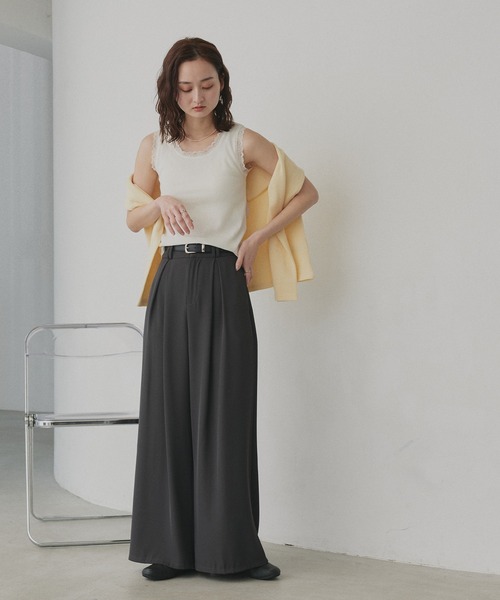 ad thie（アドティエ）の「アソート クルーネック レース タンクトップ（タンクトップ・レディース・アイボリー/ブラック/ドット/オートミール・MEDIUM/LARGE）」の15枚目の写真