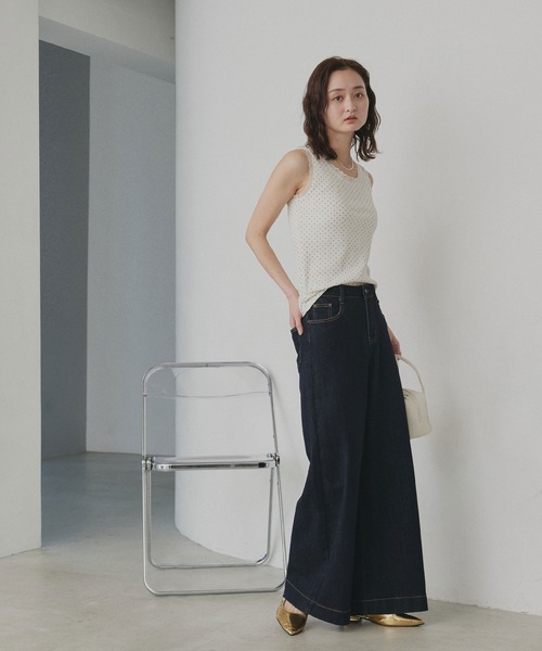 ad thie（アドティエ）の「アソート クルーネック レース タンクトップ（タンクトップ・レディース・アイボリー/ブラック/アイボリー系/オートミール/ブラック系/ブラウン/オフホワイト・MEDIUM/LARGE）」の12枚目の写真
