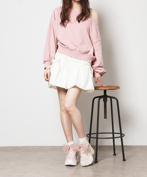 ESPERANZA（エスペランサ）の「きゅんフィットシフォンリボンスニーカー（スニーカー・レディース・ブラック系8/ホワイト系9/ピンク系9・L/M/LL/S）」の13枚目の写真