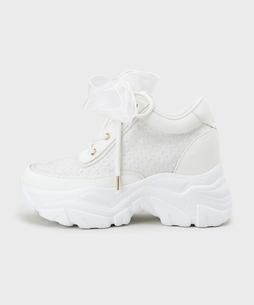 ESPERANZA（エスペランサ）の「きゅんフィットシフォンリボンスニーカー（スニーカー・レディース・ブラック系8/ホワイト系9/ピンク系9・L/M/LL/S）」の17枚目の写真