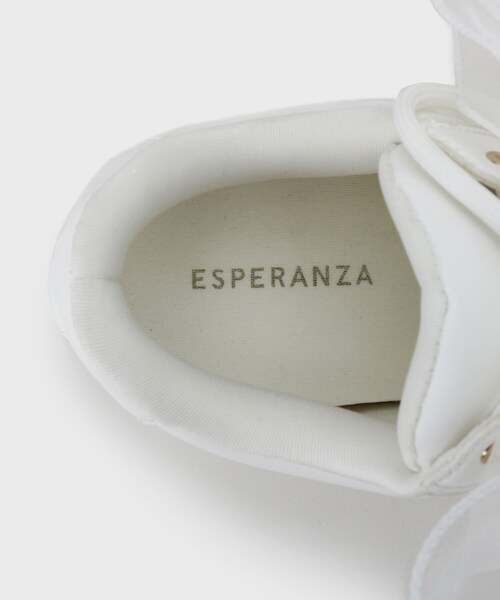 ESPERANZA(エスペランサ)の「きゅんフィットシフォンリボンスニーカー(スニーカー・レディース・ブラック系8/ホワイト系9/ピンク系9・L/M/LL/S)」の21枚目の写真