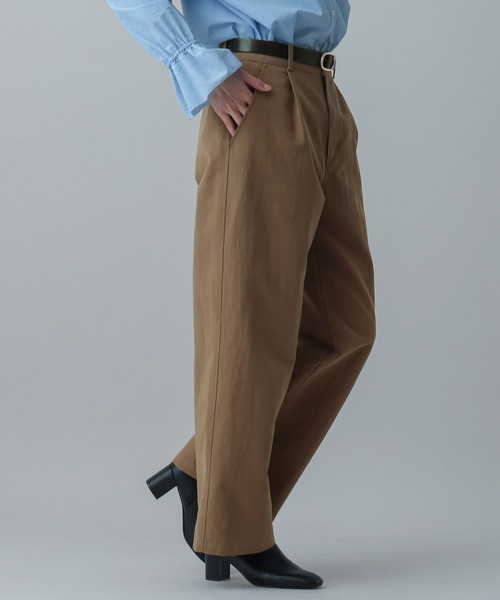 GLOBAL WORK(グローバルワーク)の「MATINEE LINE/チノワイドパンツ/636116(その他パンツ・レディース・オフホワイト/ブラウン系その他6・LARGE/MEDIUM)」の13枚目の写真