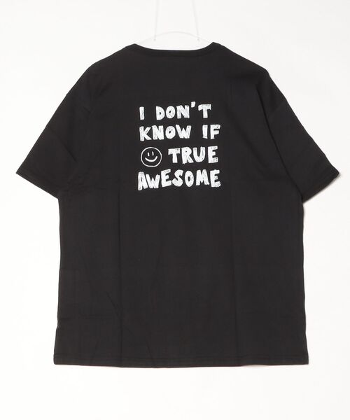A BAG OF CHIPS(アバッグオブチップス)の「Jeans-b 2nd/ジーンズベーセカンド SMILE Tシャツ フリーサイズ(Tシャツ/カットソー・メンズ・ブラック/オフホワイト・F)」の3枚目の写真