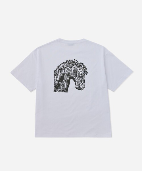 Saturdays NYC(サタデーズ ニューヨークシティ )の「NUTS ART WORKS × Saturdays NYC Tee(Tシャツ/カットソー・メンズ・ダークブラウン/ホワイト/スミクロ・M/L/XL)」の2枚目の写真