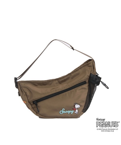 OUTDOOR PRODUCTS(アウトドアプロダクツ)の「2Way ムーン型 ショルダー PEANUTSコレクション スヌーピー(ショルダーバッグ・レディース・ライトグレー/ベージュ系その他/レオパード/ブラック・FREE)」の3枚目の写真
