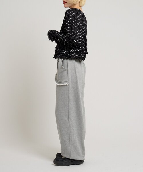 w closet(ダブルクローゼット)の「ドットレースフリルカーディガン(Tシャツ/カットソー・レディース・ピンク/ブラック/アイボリー・FREE)」の18枚目の写真