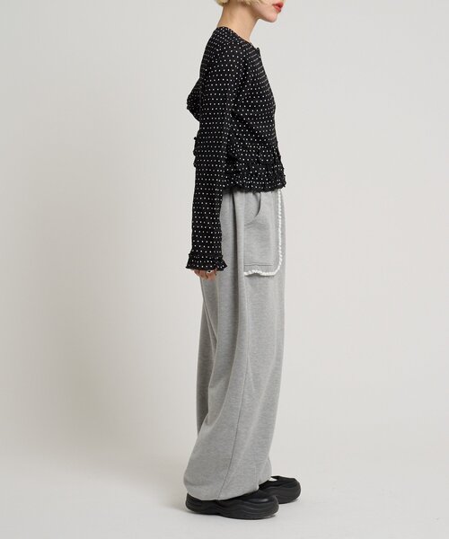 w closet(ダブルクローゼット)の「ドットレースフリルカーディガン(Tシャツ/カットソー・レディース・ピンク/ブラック/アイボリー・FREE)」の20枚目の写真