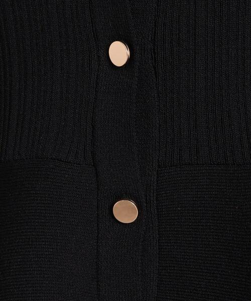 ITS'DEMO(イッツデモ)の「【手洗い可】前開きペプラムニット(ニット/セーター・レディース・アイボリー/グリーン系/ブラック・00)」の11枚目の写真