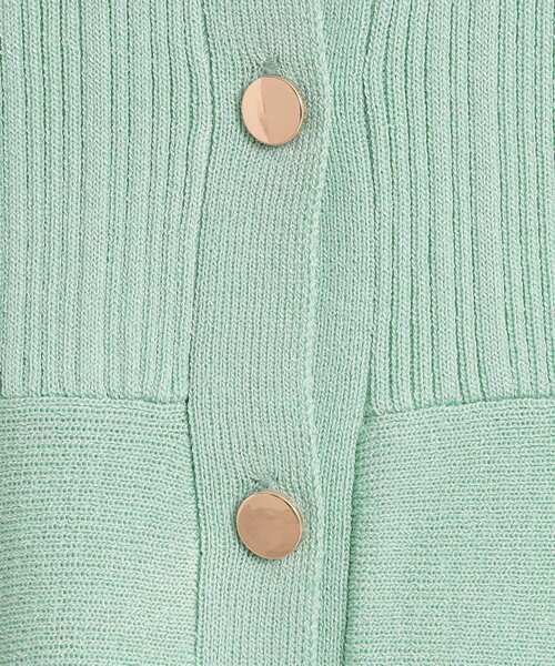 ITS'DEMO(イッツデモ)の「【手洗い可】前開きペプラムニット(ニット/セーター・レディース・アイボリー/グリーン系/ブラック・00)」の15枚目の写真