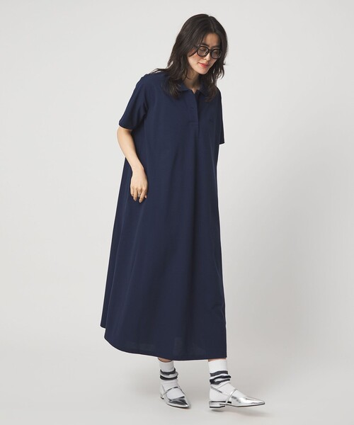 LACOSTE(ラコステ)の「【別注】<LACOSTE>ポロドレス(ワンピース・レディース・ブラック/ネイビー/ダークブラウン・36/38)」の4枚目の写真