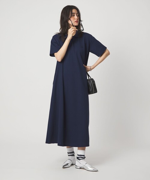 LACOSTE(ラコステ)の「【別注】<LACOSTE>ポロドレス(ワンピース・レディース・ブラック/ネイビー/ダークブラウン・36/38)」の5枚目の写真