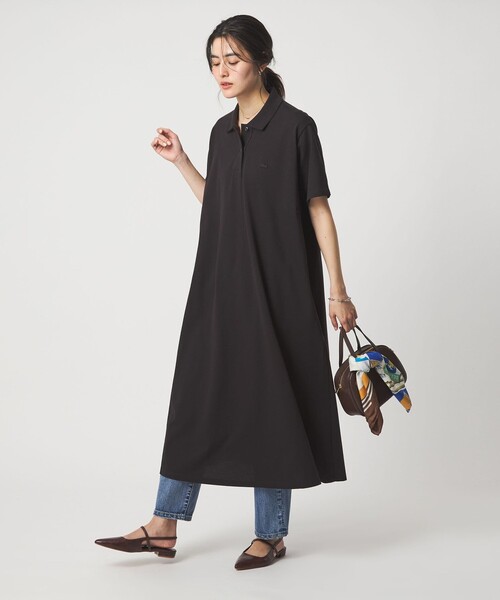 LACOSTE(ラコステ)の「【別注】<LACOSTE>ポロドレス(ワンピース・レディース・ブラック/ネイビー/ダークブラウン・36/38)」の14枚目の写真
