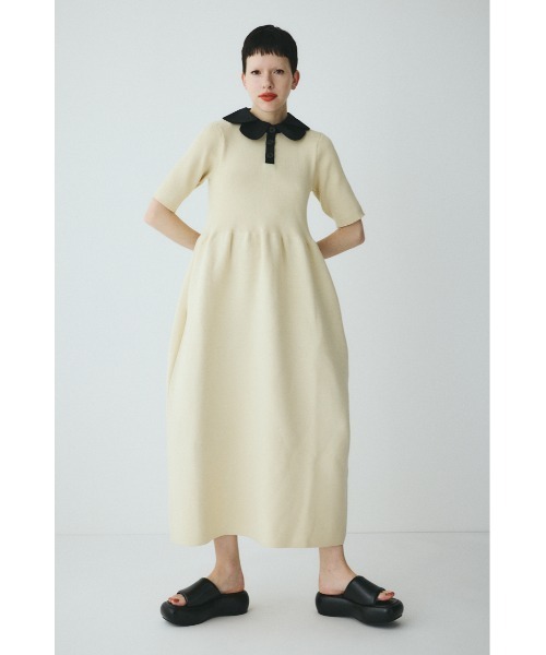 HeRIN.CYE(ヘリンドットサイ)の「Knit balloon dress ニットバルーンドレス(ワンピース・レディース・ネイビー/ベージュ/ブラック・FREE)」の4枚目の写真
