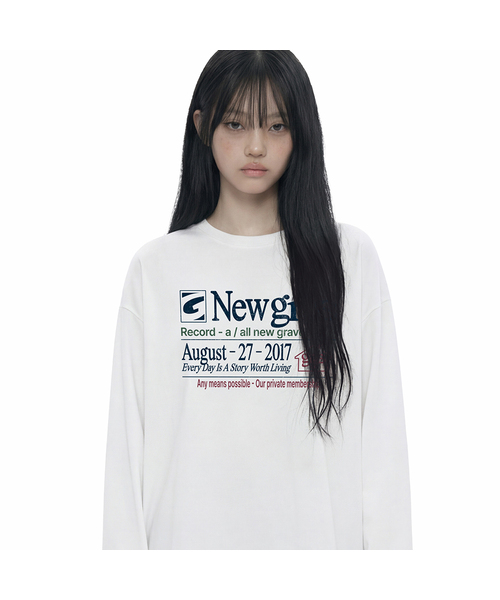 GRAVER（グレーバー）の「[ユニセックス]NEW GRAE ロングスリーブTシャツ_3カラー（Tシャツ/カットソー・レディース・チャコールグレー/ホワイト/ブラック・LARGE/MEDIUM）」の2枚目の写真