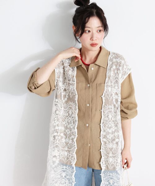 le.coeur blanc（ルクールブラン）の「TORRAZZO DONNAエンブロイダリーレースジレ（ベスト・レディース・チャコールグレー/ホワイト・38）」の11枚目の写真