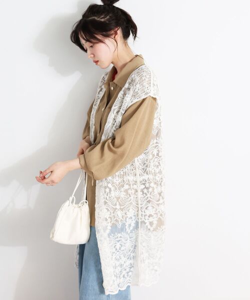 le.coeur blanc（ルクールブラン）の「TORRAZZO DONNAエンブロイダリーレースジレ（ベスト・レディース・チャコールグレー/ホワイト・38）」の12枚目の写真