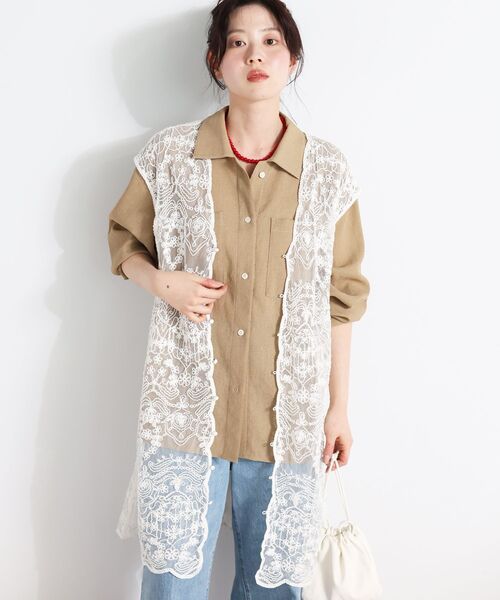 le.coeur blanc（ルクールブラン）の「TORRAZZO DONNAエンブロイダリーレースジレ（ベスト・レディース・チャコールグレー/ホワイト・38）」の14枚目の写真